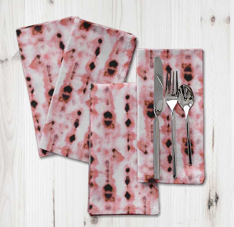 "S4Sassy Pink Ombre Tie-Dye Праздничные вечеринки Скатерть Столовое белье Многоразовый набор обеденных салфеток 22 x 22""(Пакет
