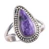Natural Charoite Gemstone Handmade 925 Solid Sterling Silver Gift Ring S.8 o9D49