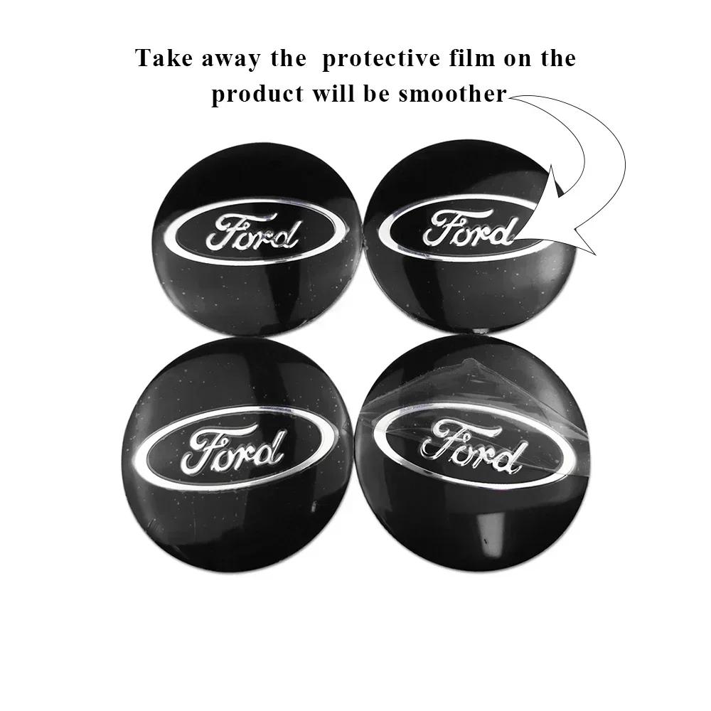 Car Sticker 2025 Hot New 56MM Car Decals Wheel Rims Center Hub Stickers for Ford Kuga Fusion Shelby ST RS Mondeo Focus 2 3 Fiest