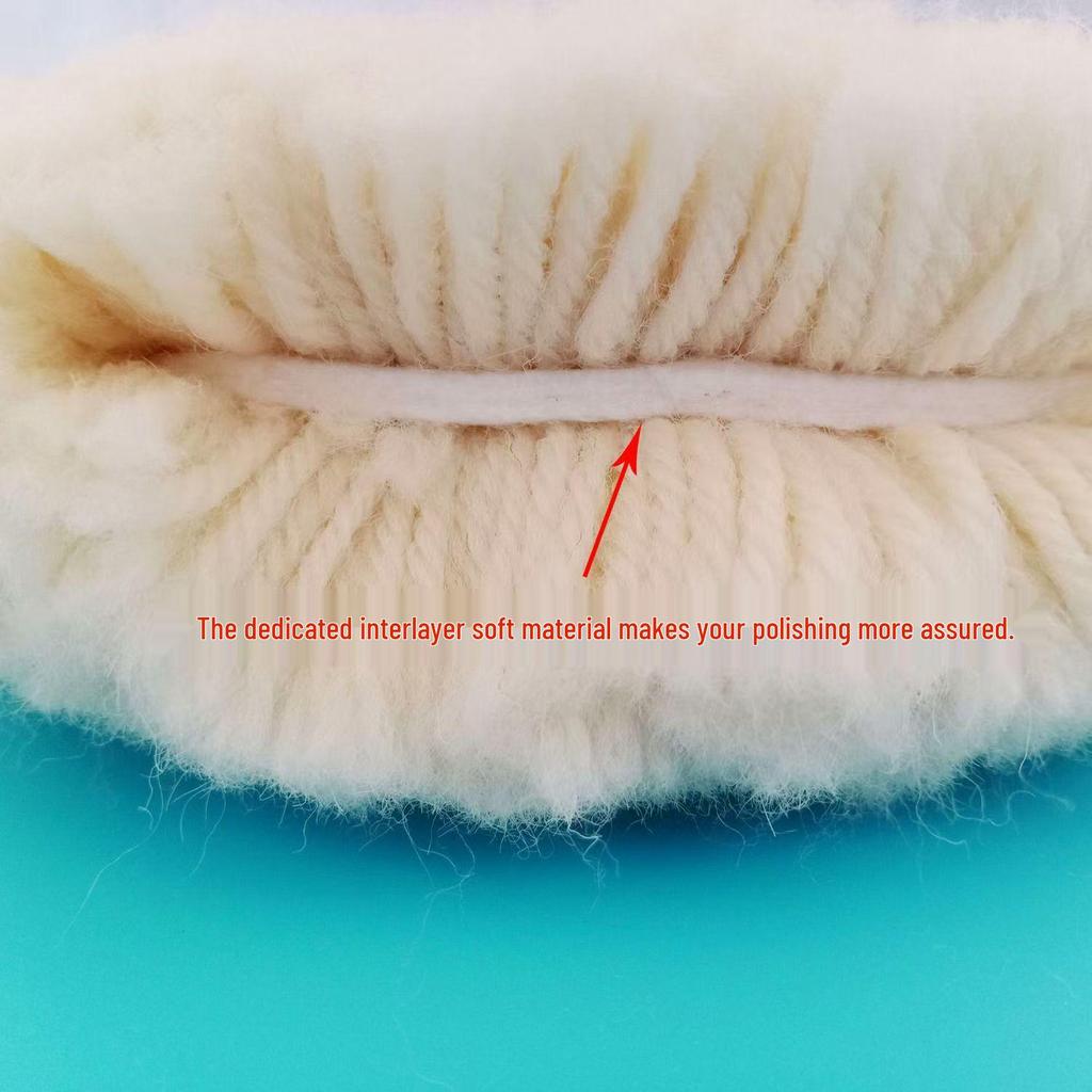 Двусторонний шерстяной полировальный диск для автомобильных зеркал и воскования
