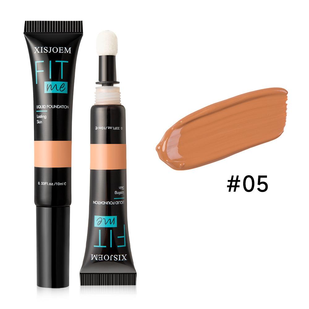 Long-Lasting Foundation Waterproof Non-Transfer Concealer Liquid Sponge Tip Makeup Brightening Cream
