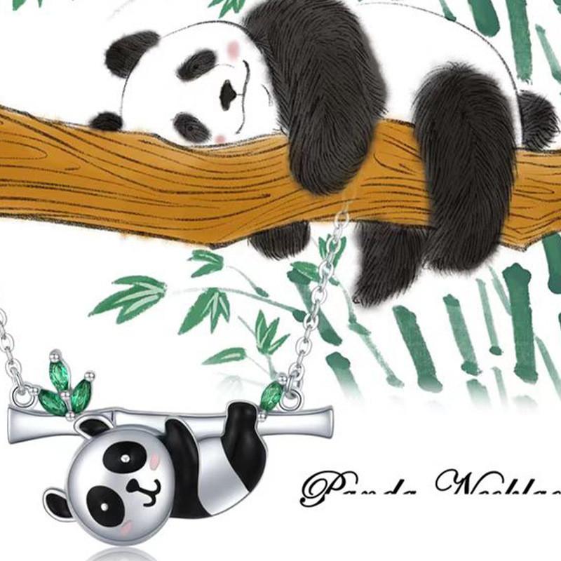 Трендовое и стильное трансграничное ожерелье с пандой для женщин, уникальный кулон в виде животного, подарок