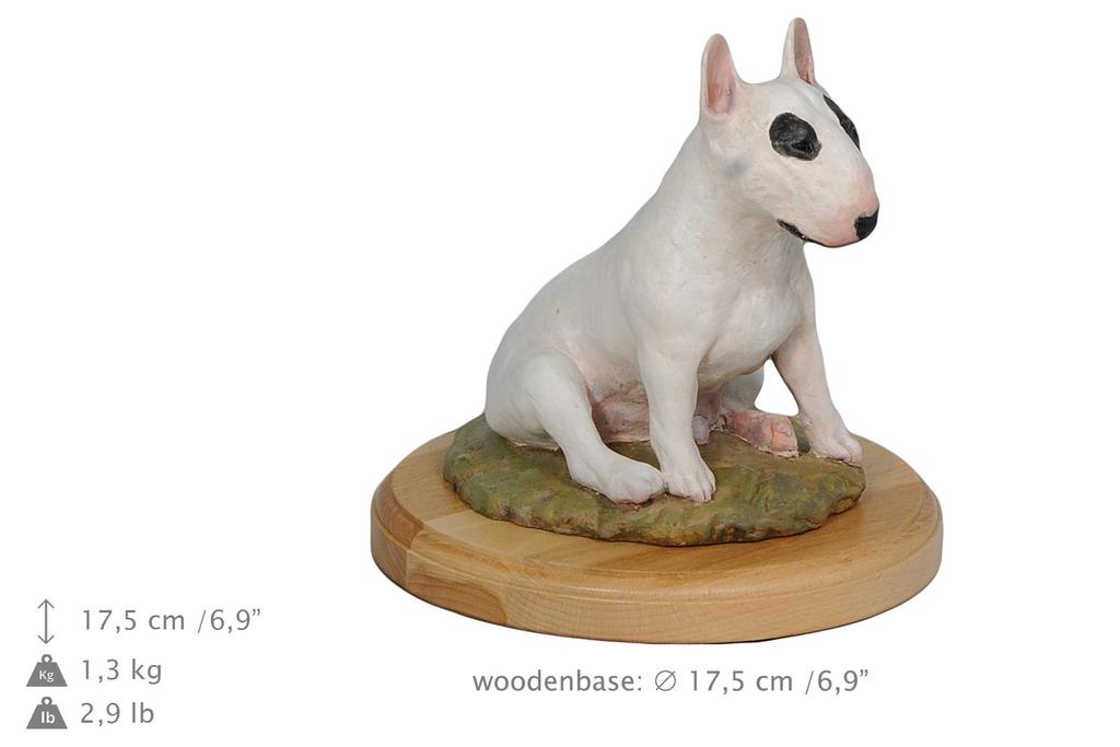 Bulterier, Bull Terrier Iv  - Malowana Statuetka, Posąg Figurka, Wykonany Przez Artystę, Marka Art-Dog