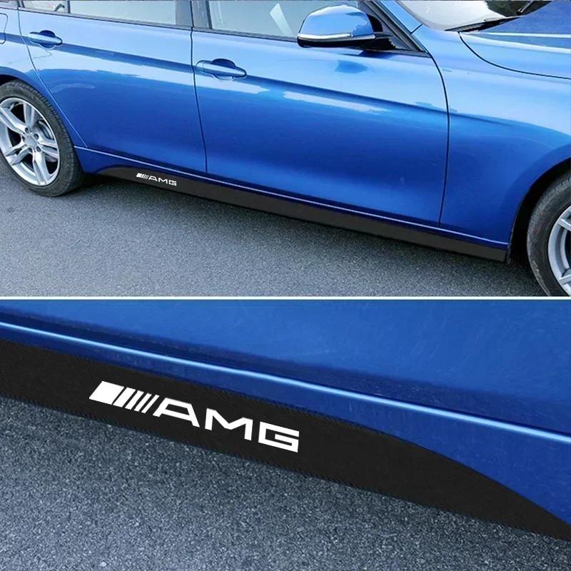 2pcs Car Side Door Sticker Vinyl Film Auto Long Stripes Decal For Mercedes Benz AMG A B G Class W108 W124 W126 W140 W168 HH1