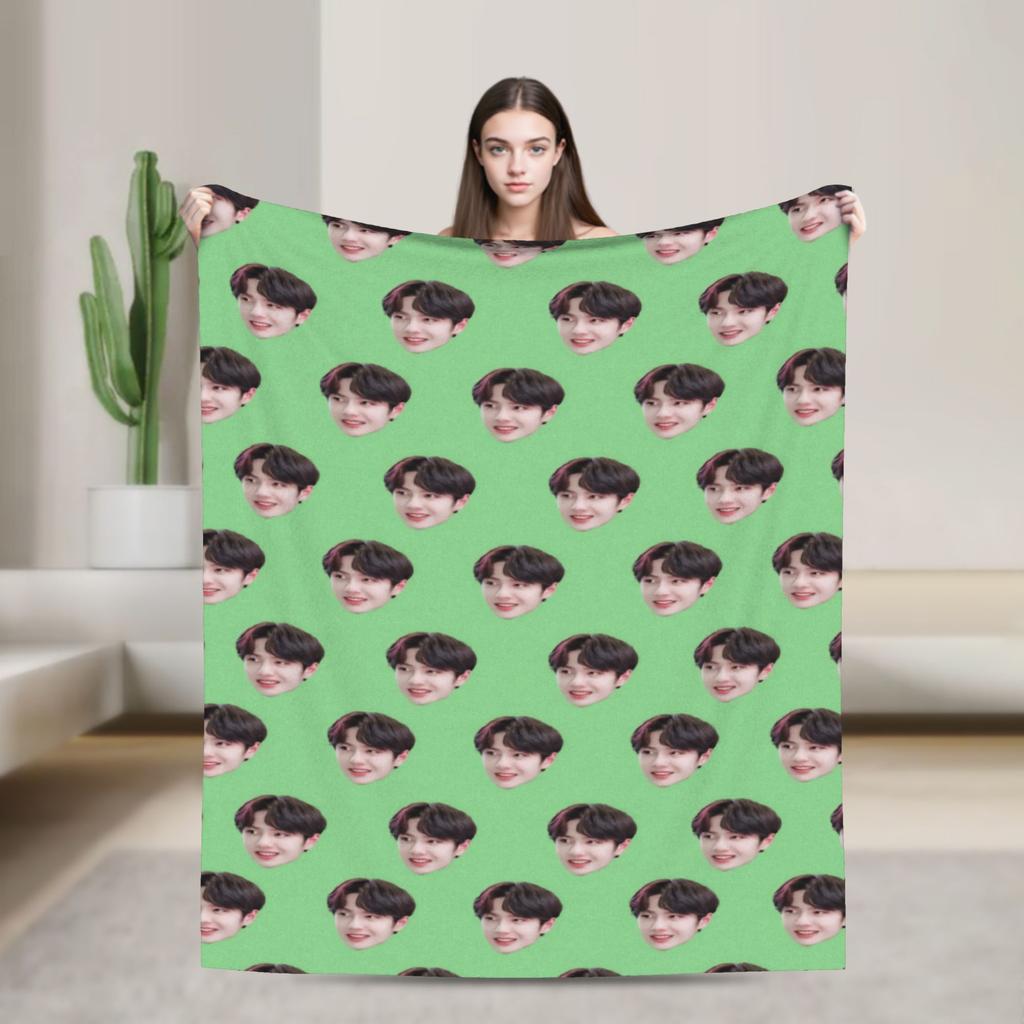 W-Wang Yibo Plush Blanket Children Flannel Throw Blanket For Couch Chair Warm Soft Customized Quality Bedspread Birthday Present