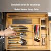Бамбуковый разделитель для ящика, органайзер для столового серебра, кухонных ножей, вилок, ложек, отделение для столовых приборов, органайзер для канцелярии, кодовый кейс