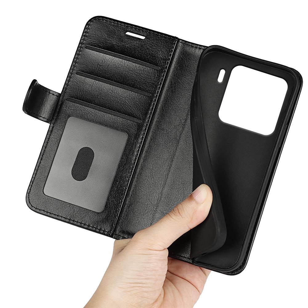 Для Xiaomi 15 Pro Wallet Case Crazy Horse Texture Stand Leather Phone Cover