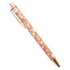 Cute Cartoon INS Print Pen Luxury Heart Flower Pens Portable Press Metal Pen  Office Supplies