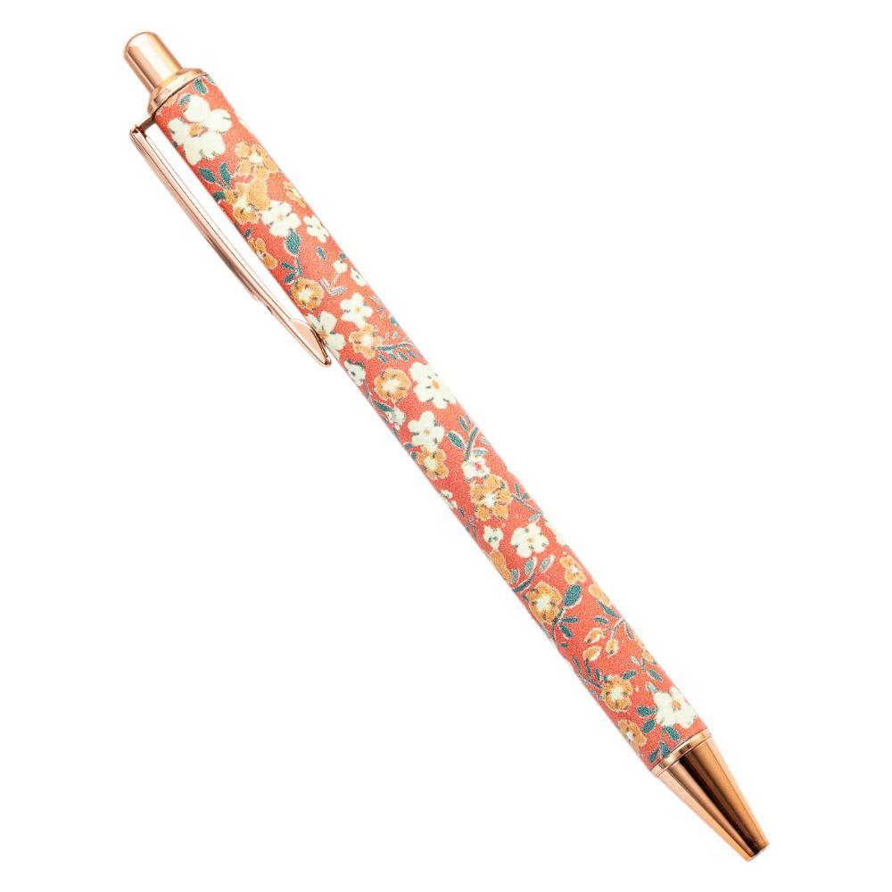 Cute Cartoon INS Print Pen Luxury Heart Flower Pens Portable Press Metal Pen Office Supplies