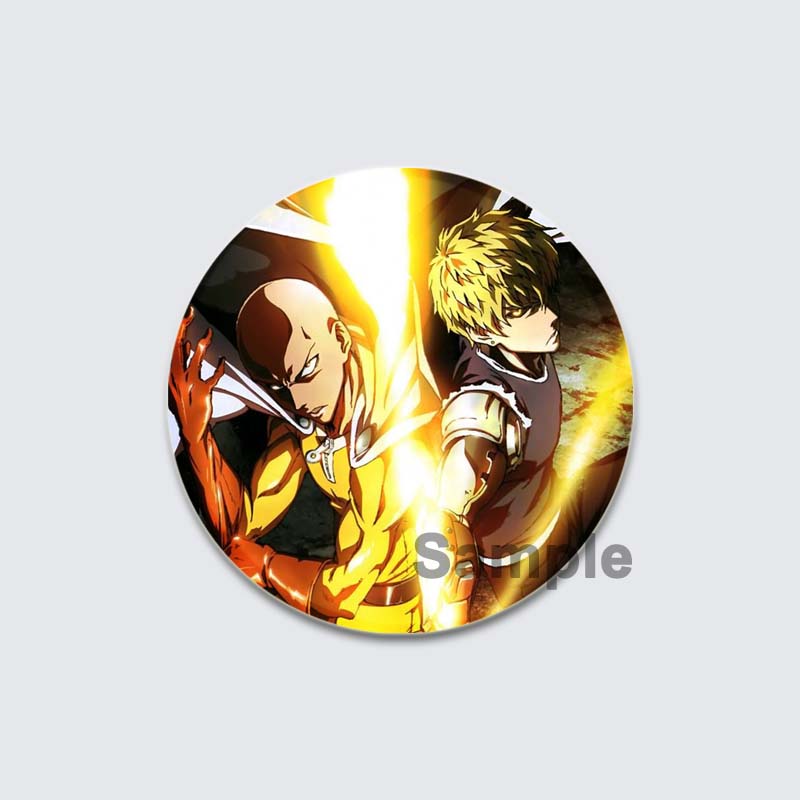 32/44/58 мм Сайтама круглая мультяшная фигурка брошь One Punch Man аниме значки косплей значок нагрудное украшение сумка одежда ювелирные изделия аксессуары подарки