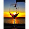 5D Diamond Painting Landscape Embroidery Wine Glass Full Round Diamond Art Rhinestone Mosaic Decor For Home 30x40cm/12x16inch