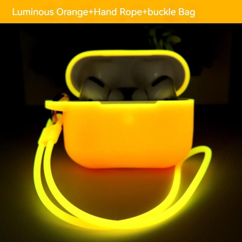 For airpods 1or2 case airpods Pro 2 airpods 3 Earphone Silicone Luminous Protective case Fluorescent Earphone case