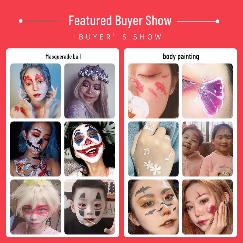 Детские водорастворимые пигменты для грима для тела, оперы и клоуна