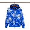 GLO GANG Streetwear Hooded Zip-Up Sweatshirt Unisex Oversized Cartoon Print Casual Pullover Teens Adults