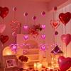 3 шт. Гирлянды-сердечки на присосках, Портативная лампа любви, Оконные гирлянды на День святого Валентина с пультом дистанционного управления, Праздничное романтическое освещение для