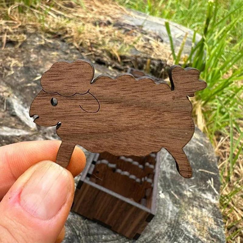 Деревянный набор для вышивания животных, овцы и кошки, органайзер для ниток, держатель для ниток, органайзер для ниток, швейный инструмент