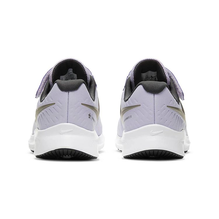 Nike Детские кроссовки Star Runner 2 PS Violet Frost Metallic Pewter Фиолетовый Темно-Дымчато-Серый Белый AT1801-502