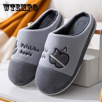 Хлопковые тапочки, мужские зимние домашние теплые нескользящие замшевые хлопковые туфли с толстой подошвой