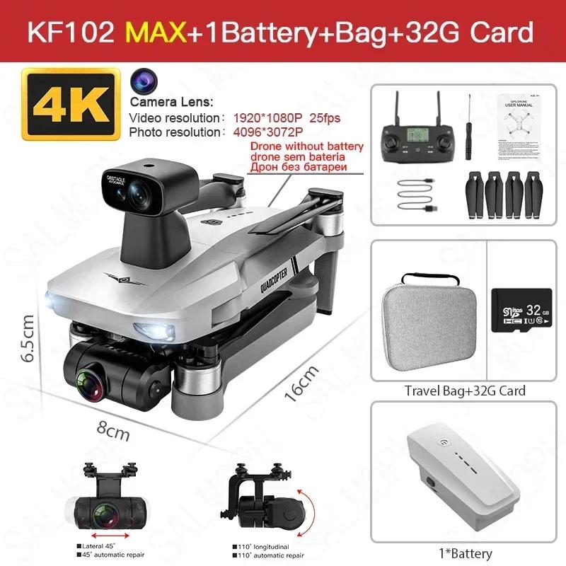 KF102 / KF102MAX Drone 4K Profesional with HD Camera 5G WiFi GPS 2-Axis anti shake Gimbal Quadcopter Brushless Motor Mini Dron