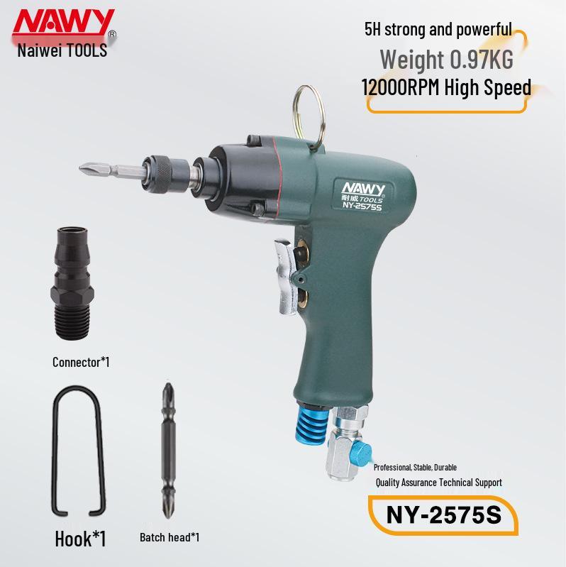 Taiwan Naiwei 5H8H Industrial Air Ratchet Pneumatic Screwdriver with Pistol Grip and Torque Control