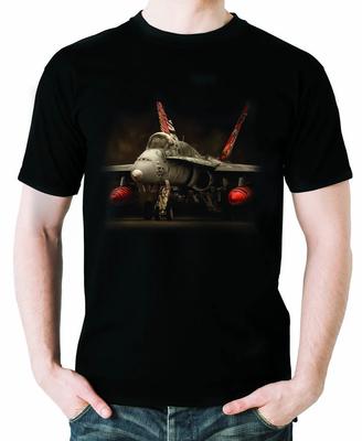 Футболка с тематикой авиации Истребитель F-18 Hornet Tiger Meet 100% Хлопок Круглый Вырез Летняя Короткий Рукав Повседневная Мужская Футболка Размер S-3XL