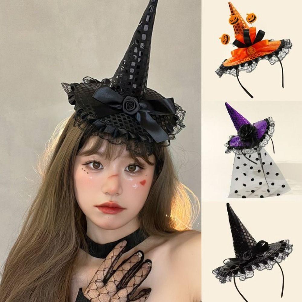 Cartoon Witch Hat Party Decorations Headband New Hair Hoop Halloween