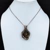 Ammonite Fossil Pendant Copper Wire Wrapped Jewelry Gemstone Copper Pendant Handmade Boho Jewelry Wire Wrapped Pendant Gift For Anniversary