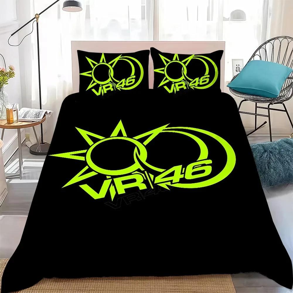 Duvet Cover Pillowcase Moto R-Rossi 46 Bedding Set Bedroom Decoration 2/3piece set Single/Double/Queen Large Size for Boy adults