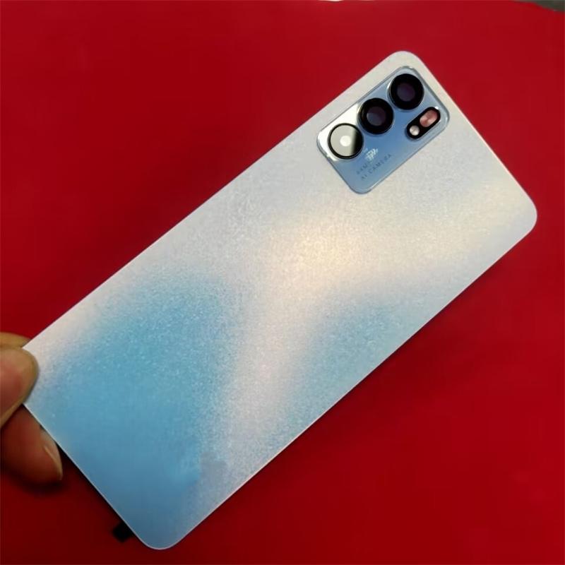 Для OPPO Reno 6 5G Задняя крышка аккумулятора Для OPPO Reno6 Задняя стеклянная крышка Задний корпус Панель Запасные части