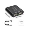 USB-разветвитель на HDTV Разрешение 1080P@60Hz 1 Вход 2 Выхода Двойной HDTV-адаптер Поддержка Расширенного для ПК Настольного компьютера