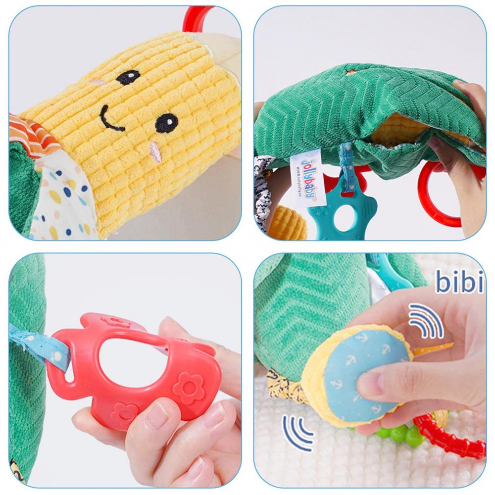 Коляска-погремушка, кукуруза, банан, плюшевая подвесная детская кроватка, кровать, кольцо для активности, колокольчик с морщинками, скрипучий и прорезыватель, автокресло, игрушки для детей 0-12 месяцев