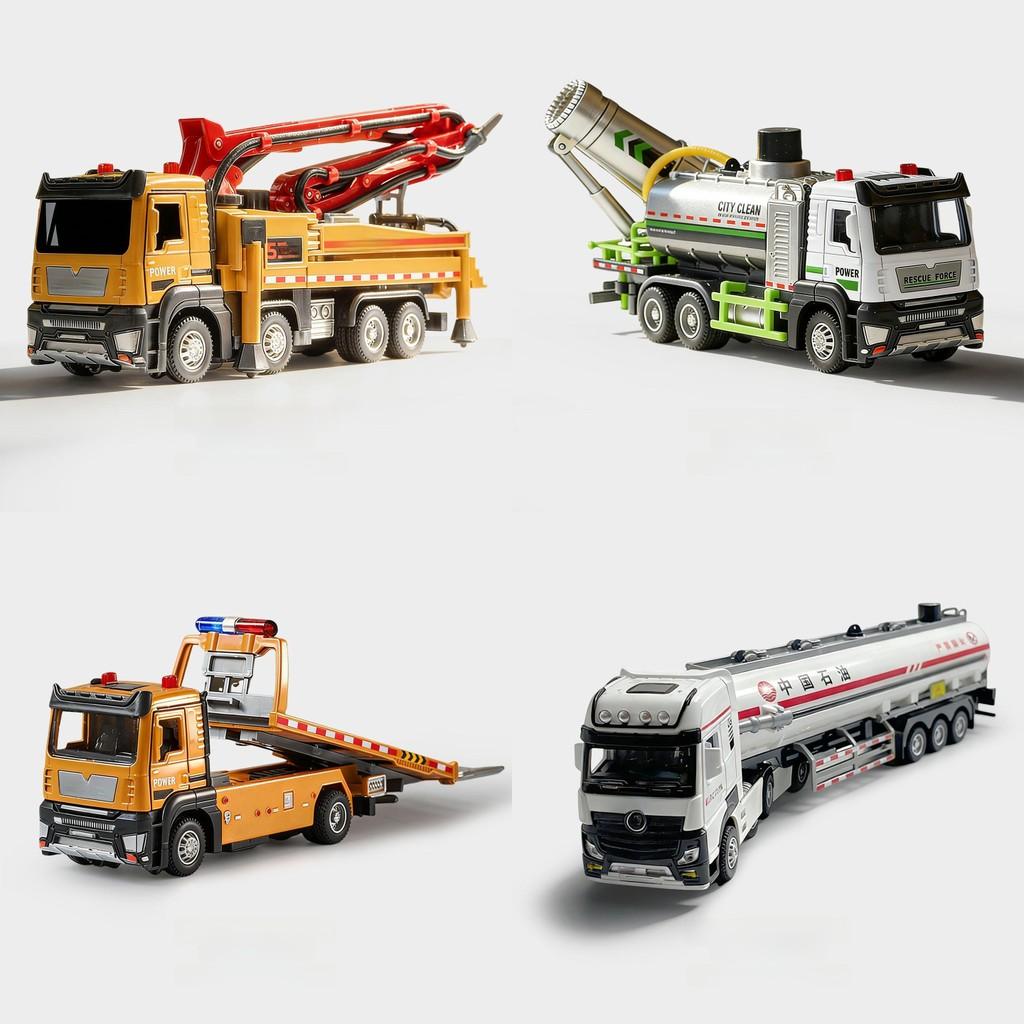 Plastic Water Truck Playset With Spray Function And Sound Effects For Children