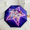 1 шт. K-pop Автоматический зонт Компактный Прочный 8 ребер Компактный дизайн Всесезонный Путешествия Любители моды Идеальный подарок День Святого Валентина Свадьба День рождения