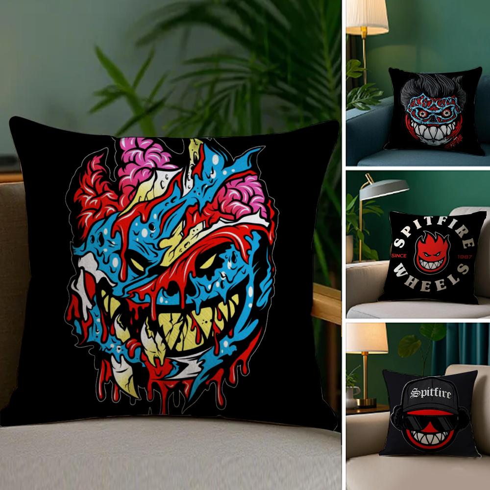 Fighter Aircraft SSpitfire Cushion Cover Plush Fabric Soft DoubleSided Printed Sofa Warm Winter Home Child Gift Pillow Case