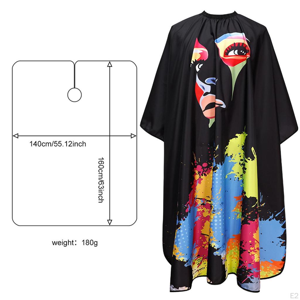 Накидка для парикмахера, фартук для парикмахера, дышащая, большая накидка для стрижки волос, регулируемая застежка на шее