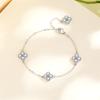 Four-leaf Clover Bracelet Women's Diamond-encrusted Light Luxury Niche Design Hand Jewelry Birthday Gift for Girlfriend and Girlfriend
