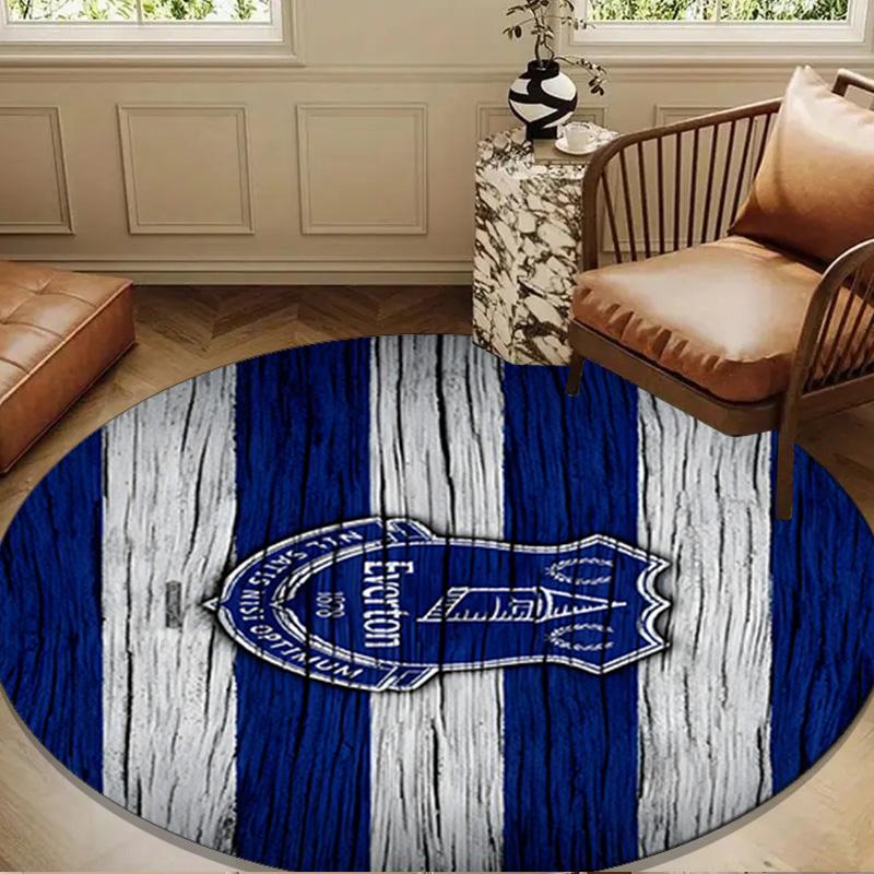 1PC rug Ever-ton Football Club Crest Round mat Home Decor, Chair rug For livingroom,Bedroom, doormat home decor Birthday Gift Christmas Gifts