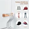 Wall-mounted Door Rear Hanger Metal No Punching Wood Metal Folding Hook Clothes Scarves Hanger Coat Hat Storage Hanging Hook