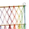 Hammock Macrame Storage Net in Cotton Rope with Wooden Toy Organizer Suitable for Baby's Room,