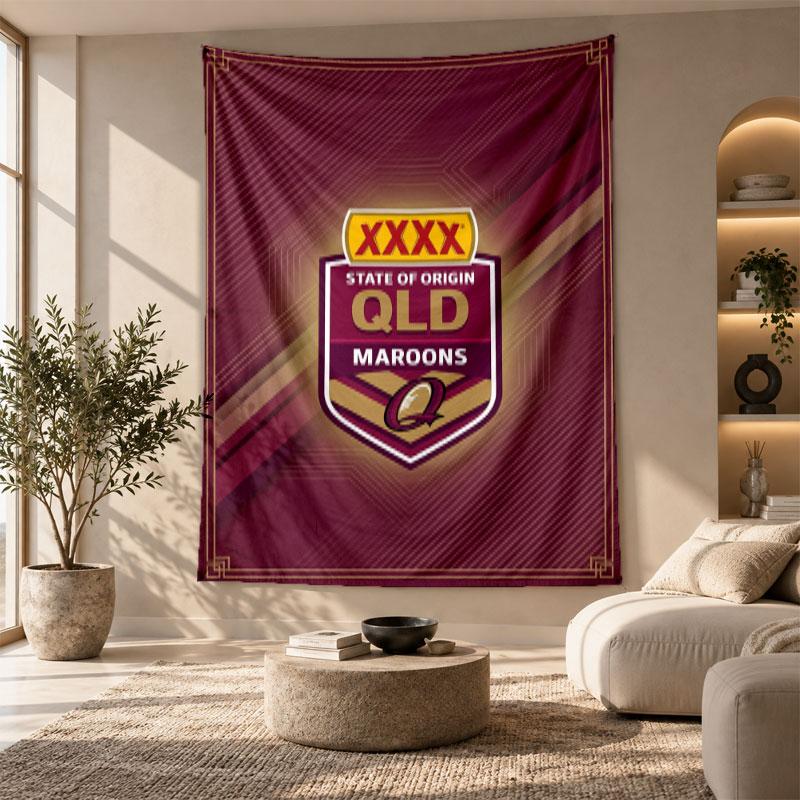Decorative Tapestry,Queensland Maroons Printed Wall Art, Lightweight Wall Hanging For Bedroom Background