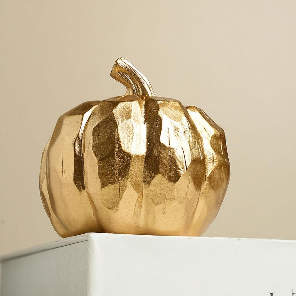 Pumpkin Statue Figurine Collectible Decorative Modern Sculpture Tabletop Ornament for Centerpiece