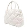 Emporio Armani Solid Color Diamond Quilted Logo Tote Bag Women tote bags Ivory Y3D269-YWJ8I-80011