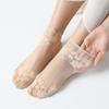 Lolita Women Invisible Lace Socks Thin Ladies Lace Boat Socks Hollow Non-slip Shallow Transparent Socks Women
