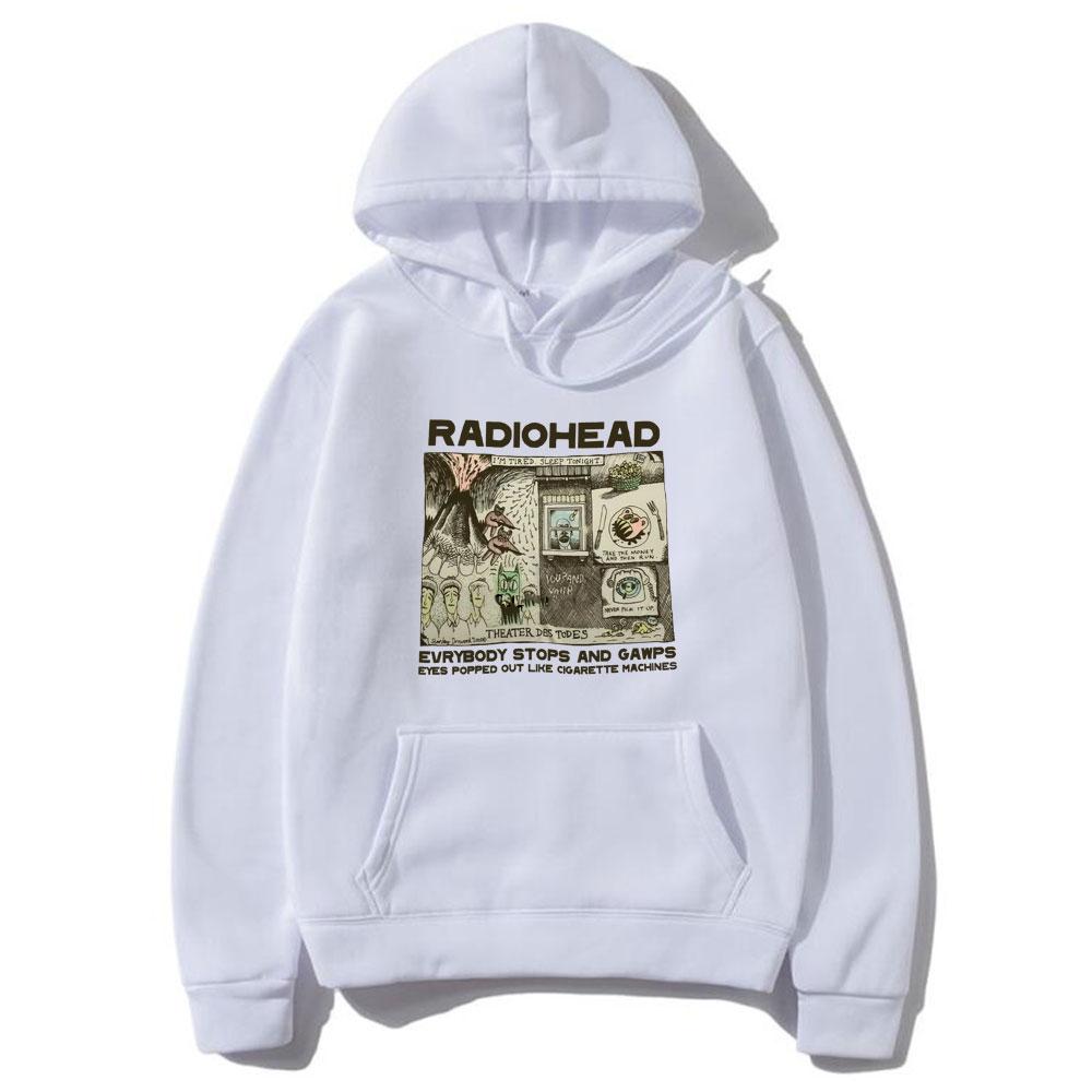 Radiohead 2000 Hip Hop Rock Band Hoodie Sweatshirt Music Album Print Hoodies Tops Men Women Punk Fan Gift Sweatshirts Streetwear