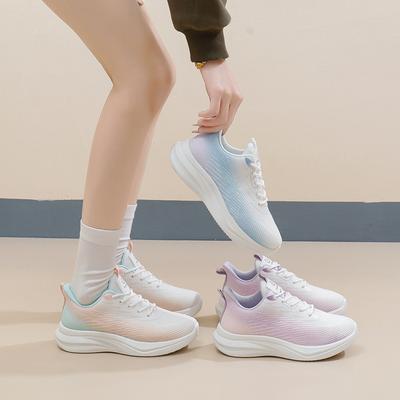 Женские повседневные кроссовки для ходьбы и тенниса, легкие кроссовки для бега, удобные кроссовки с дышащей трикотажной сеткой, спортивная обувь для женщин