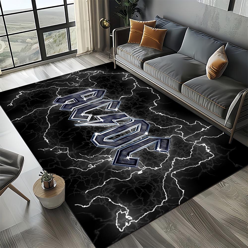 3D AC-DC-Rock Band Мультяшный Ковер Большой, Ковер для Гостиной Спальни Дивана Прихожей Декор, Детский Нескользящий Коврик