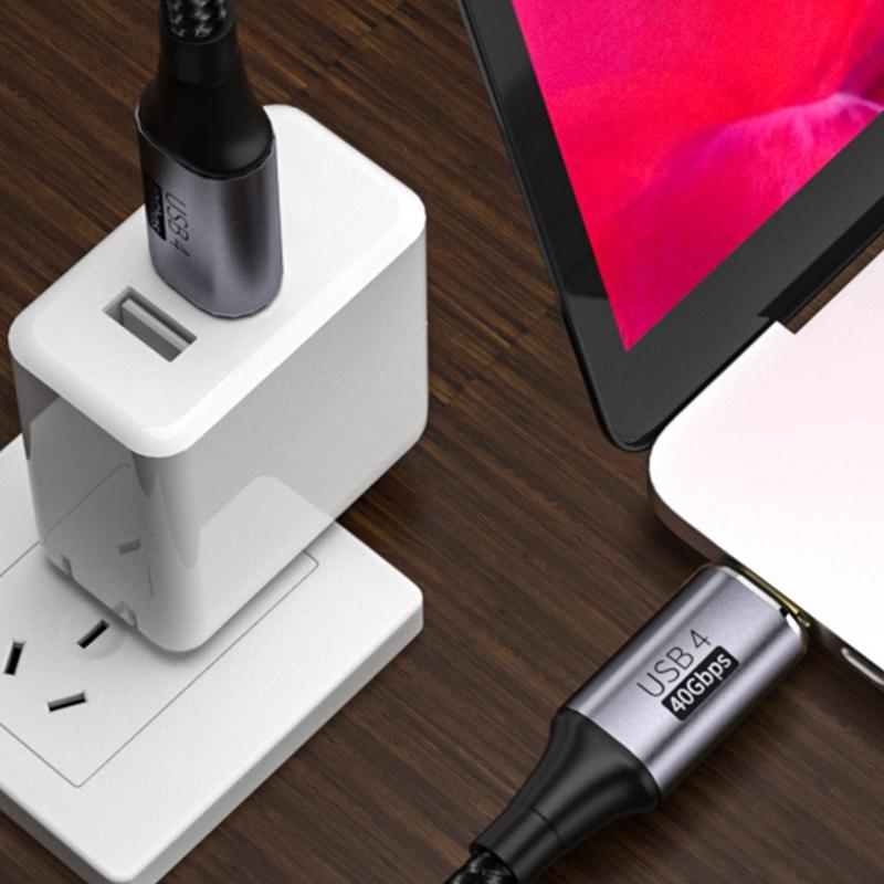 Кабель Type C Male - Type C Male, нейлоновая оплетка, 40 Гбит/с, 8K@60Hz, PD100W, быстрая зарядка, синхронизация данных, 40 Гбит/с, для ноутбука, планшета
