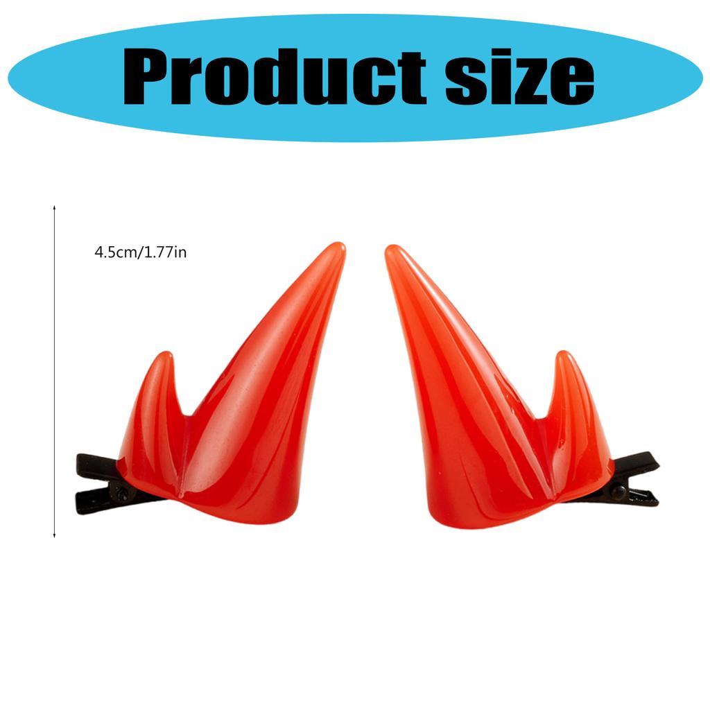 2 шт. Заколка для волос в виде рогов дьявола для костюма на Хэллоуин, косплей-вечеринки, аксессуары для волос, мультяшные заколки для волос для женщин, девушек, взрослых