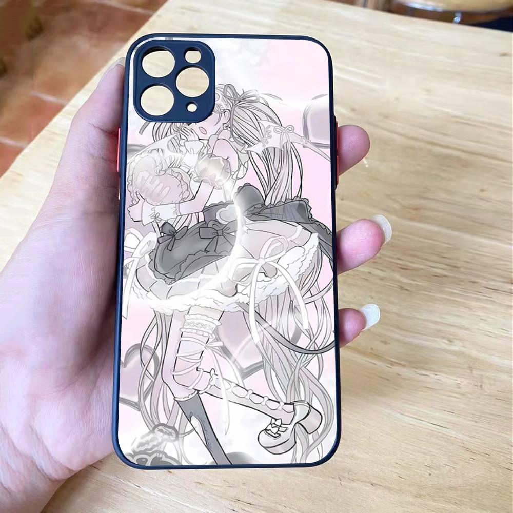 Ангел тсундере девушка аниме милый матовый Ударопрочный Для iPhone 16 15 11 12 13 14 Pro Max X XR XSMAX Mini Чехол для телефона