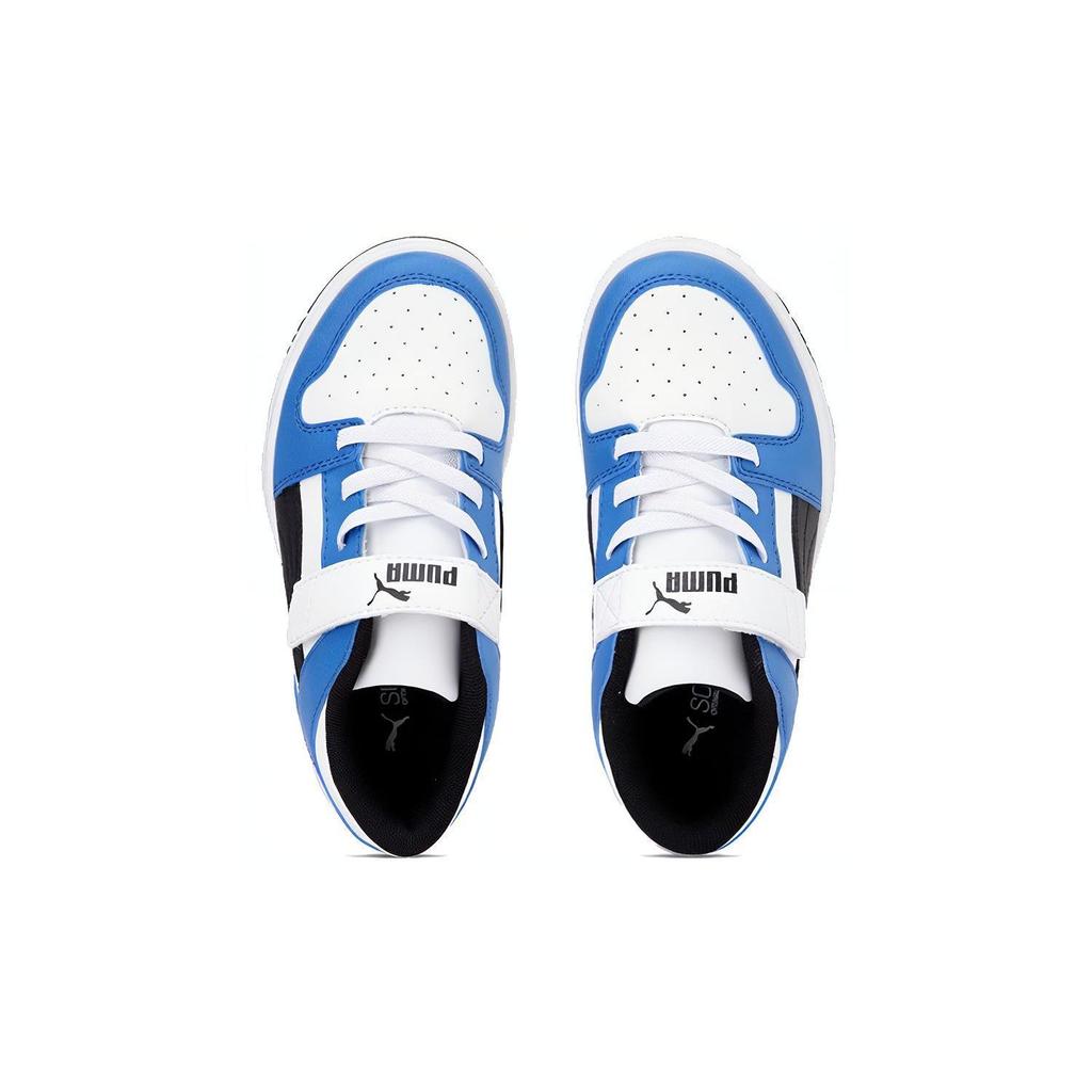 Puma Rebound Layup Lo Удобные Низкие Детские Баскетбольные Кроссовки Детские кроссовки Белые Синие Черные 370492-06